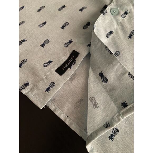 MOLOKAI SURF CO. Pineapple Hawaiian Shirt sz XXL - Picture 6 of 6